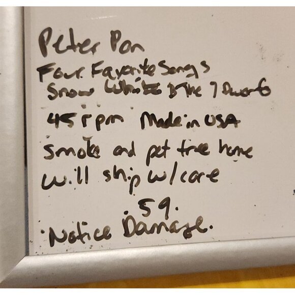 Peter Pan Records Snow White & The Seven Dwarfs 45 RPM Vinyl Record Set - Picture 10 of 10